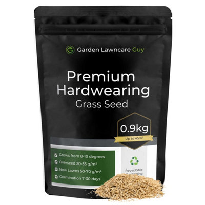 Garden Lawncare Guy Premium Hard Wearing Grass Seed15-45M² Lawn Seed from B&Q