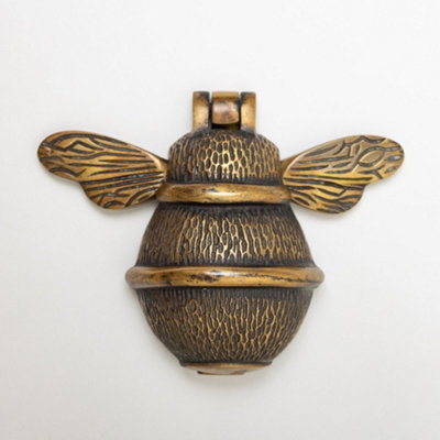 Brass bee Brass Bumble Bee Door KnockerHeritage Finish from B&Q