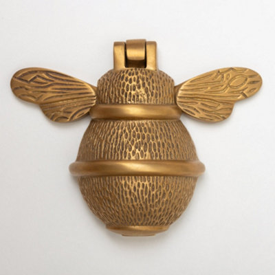 Brass bee Brass Bumble Bee Door KnockerBronze Finish from B&Q
