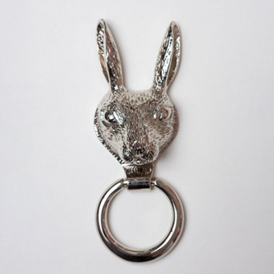 Brass bee Brass Hare Door KnockerNickel Finish from B&Q