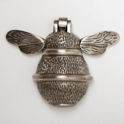 Brass bee Brass Bumble Bee Door KnockerPewter Finish from B&Q