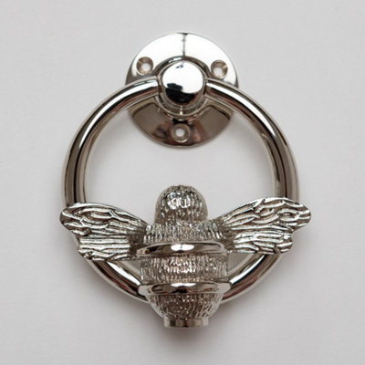 Brass bee Brass Bumblebee Door Knocker RingNickel Finish from B&Q