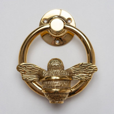 Brass bee Brass Bumblebee Door Knocker RingBrass Finish from B&Q