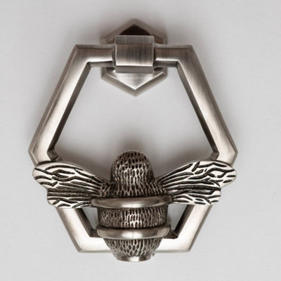Brass bee Brass Bumble Bee Honeycomb Door KnockerPewter Finish from B&Q