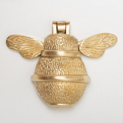 Brass bee Brass Bumble Bee Door KnockerSatin Brass Finish from B&Q