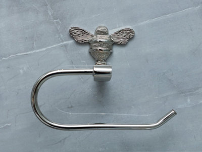 Brass Bee Toilet Roll Holder Brass from B&Q