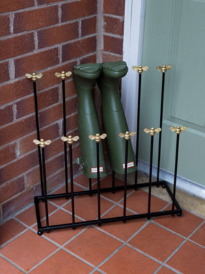 Brass Bee Welly Boot StandBrass from B&Q