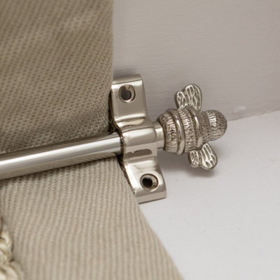 Nickel Stair Rods With Brass Bee Finials725mm from B&Q