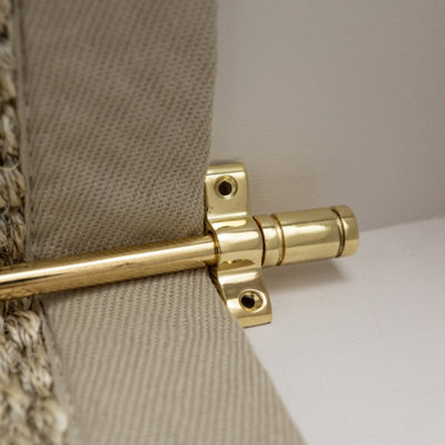 Brass bee Polished Brass Finish Stair Rods With Piston Finials725mm from B&Q