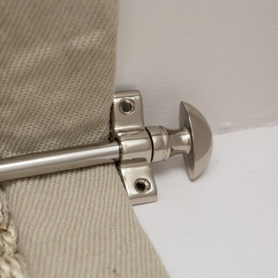 Brass bee Nickel Stair Rods With Mushroom Finials725mm from B&Q