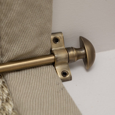 Brass bee Antique Brass Stair Rods With Mushroom Finials725mm from B&Q