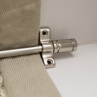 Brass bee Nickel Stair Rods With Piston Finials900mm from B&Q