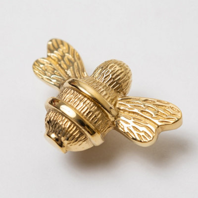 Brass Bee Drawer Cabinet KnobBrass Finish from B&Q