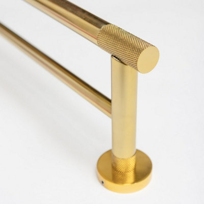 Brass bee Brass Finish Knurled Bathroom Accessory Range Toilet Roll Holder from B&Q