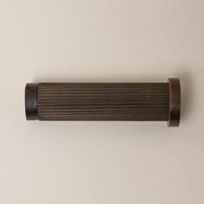 Brass bee Straight Knurled Door StopAntique BrassSolid Brass from B&Q