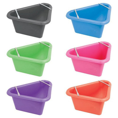B&Q -  Perry Equestrian 45 Litre Triangular Feed MangerBlack