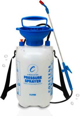 B&Q -  5L Garden Sprayer High Pressure Sprayer With Adjustable Nozzle And Carry Strap