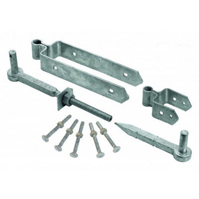 B&Q -  Double Strap Farm And Field Gate Hinge Set For 3In GatesGalvanised 12In 300mm