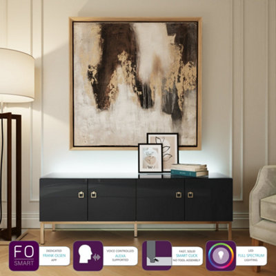 B&Q -  Lyra Tv Cabinet Midnight Onyx