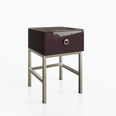 B&Q -  Lyra Lamp Table Plum Black