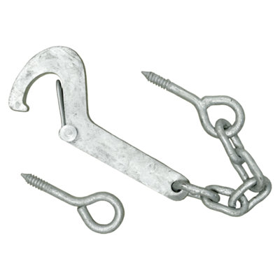 Betley Butterfly Safety Hook & Eye Gate LatchGalvanised Steel AnimalSafe Catch For Outdoor Gates from B&Q