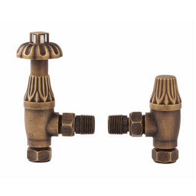 B&Q -  Westminster Thermostatic Radiator Valve Antique Copper (Pair)