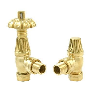 B&Q -  Westminster Thermostatic Radiator Valve Polished Brass