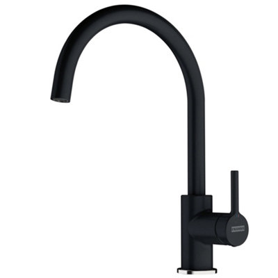 Franke Black/Onyx Lina Kitchen Sink Mixer Tap Single Lever Swivel Spout