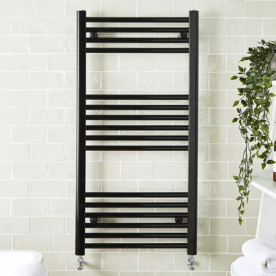 GravaHaus 400X1400mm Straight Matt Back Heated Towel Warmer Ladder Rail Radiator from B&Q