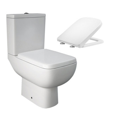 RAK Ceramics Rak S600 Close Coupled Toilet Wc W/ Wrap Over Seat from B&Q