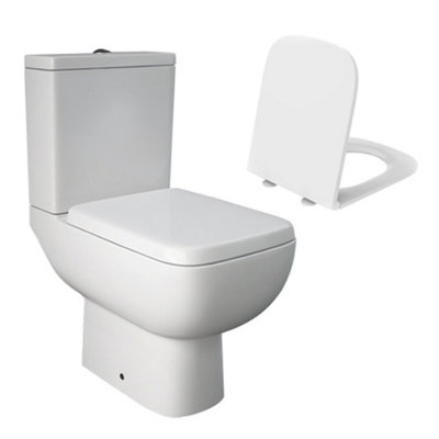 RAK Ceramics Rak S600 Close Coupled Toilet Wc W/ Slim Line Seat from B&Q