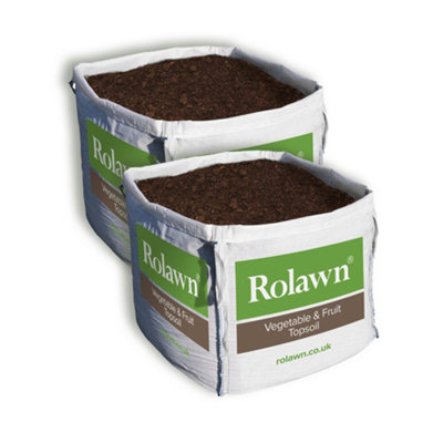 GravaHaus Rolawn Vegetable & Fruit Topsoil Bulk Bag2 Bags1000 Litres from B&Q