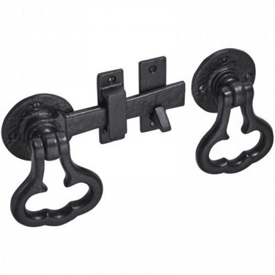 B&Q -  Ring Gate Latch Black Antique 152mm Old Hill Ironworks Garden Cottage And Fixings