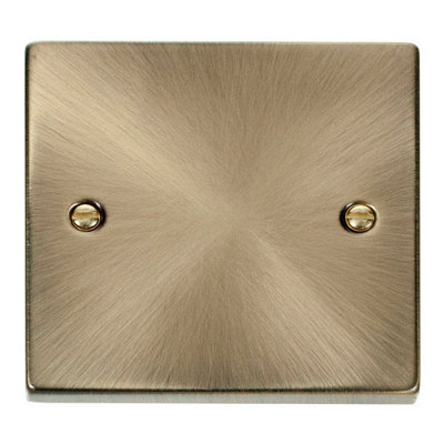 Antique Brass 1 Gang Blank PlateSe Home