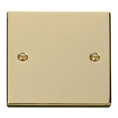 Polished Brass 1 Gang Blank PlateSe Home from B&Q