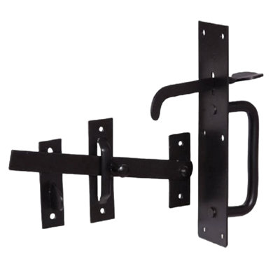 Betley Butterfly Black Suffolk Latch Catch Garden Gate Shed Door Thumb Lock Cottage78mm from B&Q