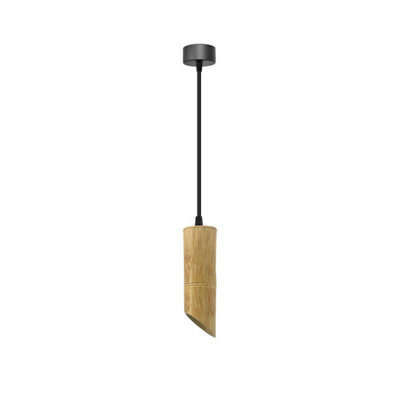  - Modern Bamboo Tube Pendant Light22.5Cm Minimalist Cylinder Hanging Lamp  Ledsone Gu10 Ceiling Fixture For Nordic Decor