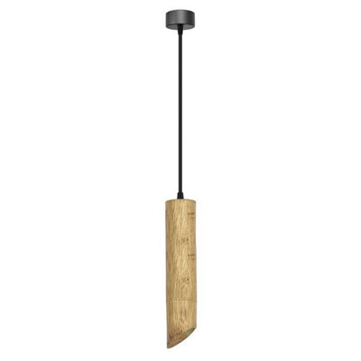 B&Q Led Pendant Gu10 Base Bamboo Tube Cylinder Contemporary Ceiling Light