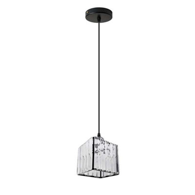  - Square Crystal Shade Mini Pendant Light