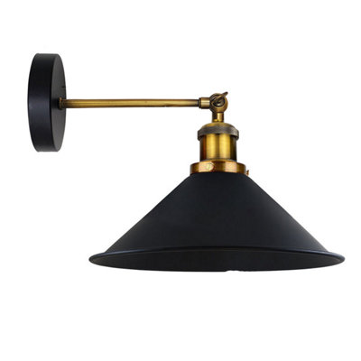 - Vintage Wall Light Modern Industrial Indoor Wall Sconce Metal Black Wall Lamp Retro Wall Lamp