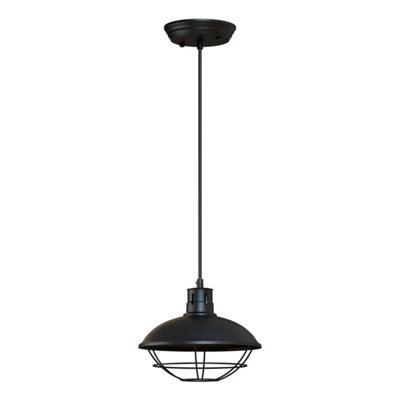 Vintage Nautical Industrial Ceiling Lamp Pendant Light Fixture Metal Cage Industrial Style from B&Q