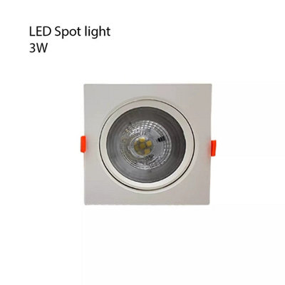 B&Q Modern Ultra Slim Recessed Led Adjustable Tilt Angle Down Ceiling Spot Light