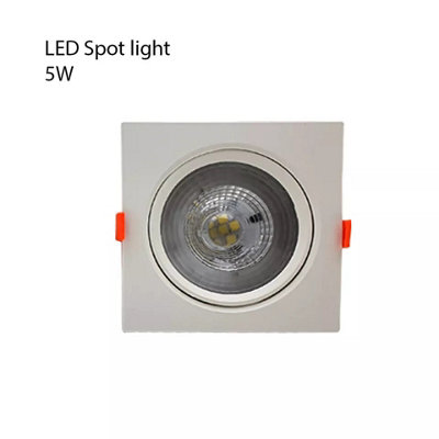 B&Q Modern Ultra Slim Recessed Led Adjustable Tilt Angle Down Ceiling Spot Light