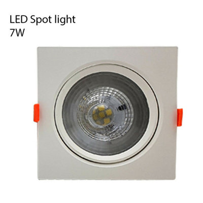 B&Q Modern Ultra Slim Recessed Led Adjustable Tilt Angle Down Ceiling Spot Light