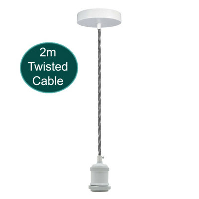 3 Core E27 Ceiling Pendant Light Fitting  Vintage Industrial Lamp Holder For Hanging Light Fixtures from B&Q