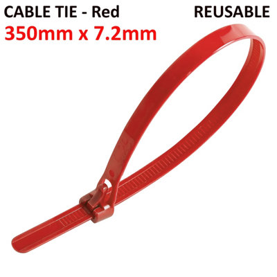 Pack Of 100 Zip Ties Releasable Heavy Duty Reusable Nylon Cable Ties Wraps from B&Q
