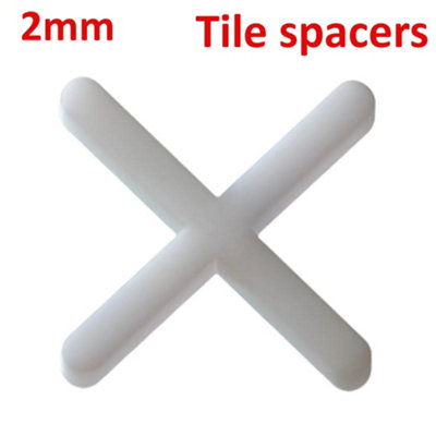 Plastic Slab Spacers Cross Shaped 2mm Tile Positioning Clips For Diy Paving & Tiling from B&Q