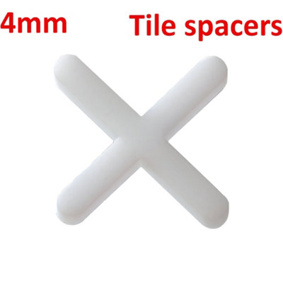 Plastic Slab Spacers 4mm Cross Shaped Tile Positioning Clips For Diy Tiling & Paving from B&Q