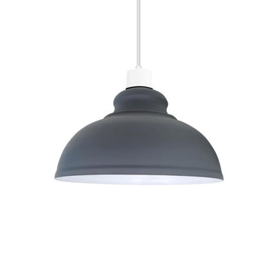 Grey Light Shade CeilingCone Metal Lampshades For Ceiling LightsIndustrial Easy Fit Pendant Lamp Shades(29Cm) from B&Q