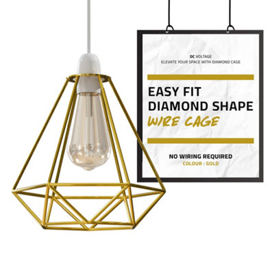 Vintage Industrial Cage Lampshade E27 Metal Pendant Light Shade 20X20Cm from B&Q